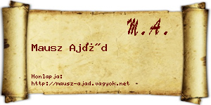 Mausz Ajád névjegykártya